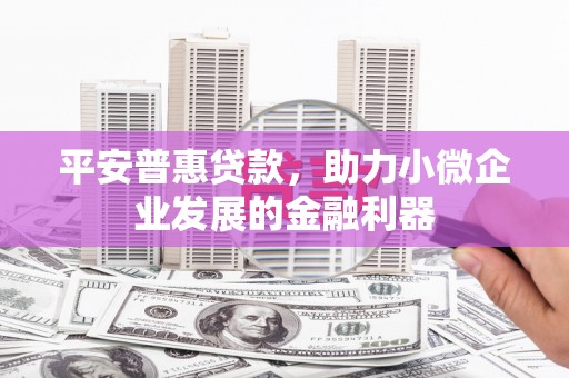 南岳平安普惠贷款，助力小微企业发展的金融利器