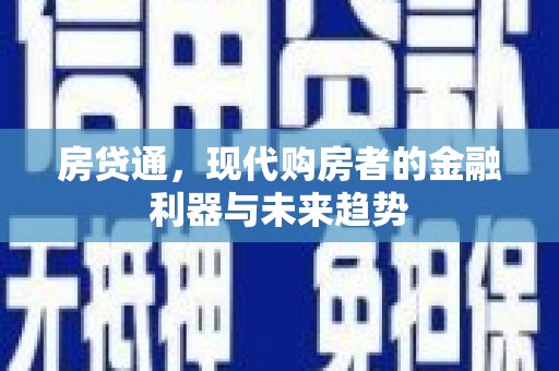 南岳房贷通，现代购房者的金融利器与未来趋势