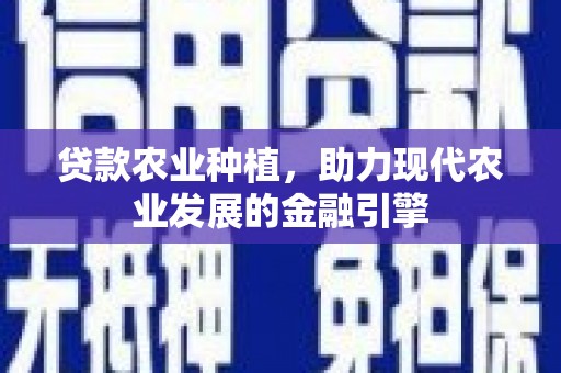 南岳贷款农业种植，助力现代农业发展的金融引擎