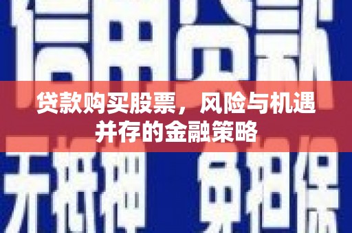 南岳贷款购买股票，风险与机遇并存的金融策略